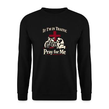 Motorcycle Traffic Humor, The Driver - Unisex Sweatshirt - black - Front - Alina (178cm) & Michal (187cm)