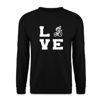 Motif clair de vélo de route pour chaque jour - Sweat-shirt Unisexe - noir - Devant - Alina (178cm) & Michal (187cm)