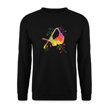 Alpine skiing Winter sports Nordic skiing - Unisex Sweatshirt - black - Front - Alina (178cm) & Michal (187cm)