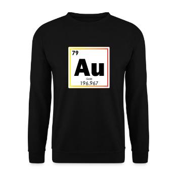 Au Gold Chemistry Periodic Table - Unisex Pullover - Schwarz - Vorne - Alina (178cm) & Michal (187cm)
