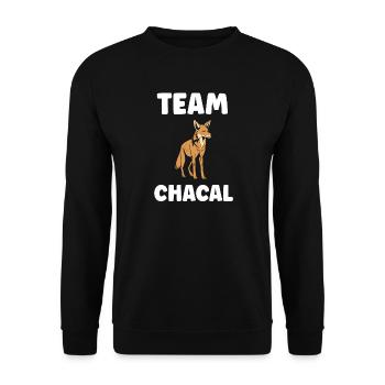chacal - Sweat-shirt Unisexe - noir - Devant - Alina (178cm) & Michal (187cm)