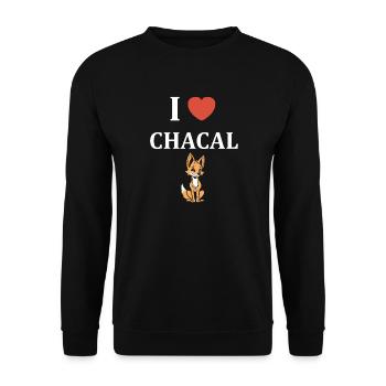 chacal - Sweat-shirt Unisexe - noir - Devant - Alina (178cm) & Michal (187cm)
