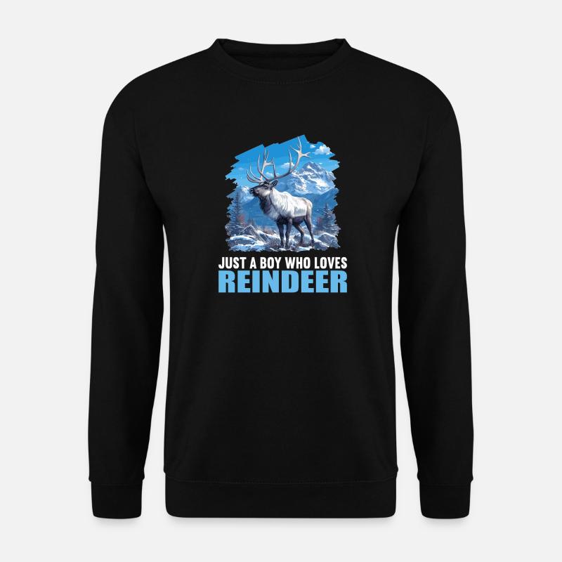 Rentiere Rentier - Unisex Pullover - Schwarz