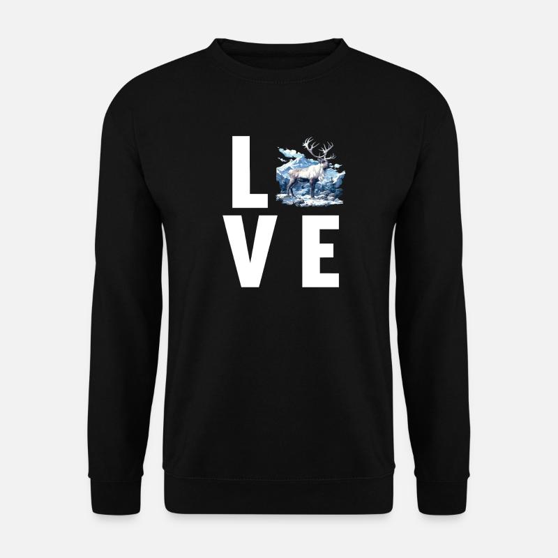 Rentiere Rentier - Unisex Pullover - Schwarz