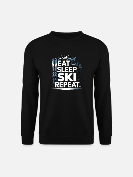 Eat Sleep Ski Repeat - Unisex Sweatshirt - black