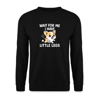Le chien dit Humour Mème Humour, Drôle, petites jambes drôles - Sweat-shirt Unisexe - noir - Devant - Alina (178cm) & Michal (187cm)