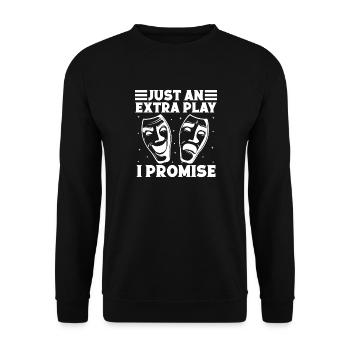 Théâtre Juste un acteur en supplément Théâtre musical - Sweat-shirt Unisexe - noir - Devant - Alina (178cm) & Michal (187cm)