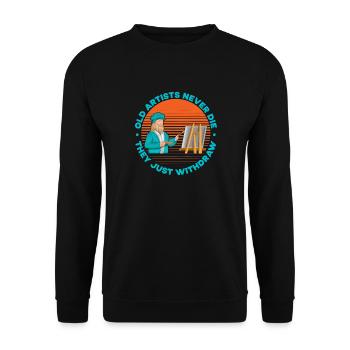 Artist Painter Graphic Old Artists Never Die Art - Unisex Sweatshirt - black - Front - Alina (178cm) & Michal (187cm)