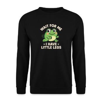 Grenouille qui dit Humour Meme Hume Petites jambes drôles - Sweat-shirt Unisexe - noir - Devant - Alina (178cm) & Michal (187cm)