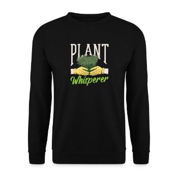 Plant Lovers Plant Whisperer Plants - Unisex Sweatshirt - black - Front - Alina (178cm) & Michal (187cm)