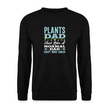 Pflanzen Papa Viel Cooler Pflanzenliebhaber - Unisex Pullover - Schwarz - Vorne - Alina (178cm) & Michal (187cm)