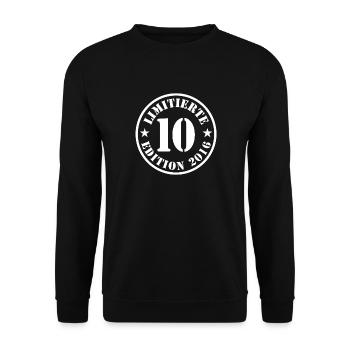 10th Birthday Limited Edition 10 Years Boy - Unisex Sweatshirt - black - Front - Alina (178cm) & Michal (187cm)