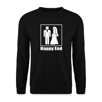 Le véritable mariage à fin heureuse - Sweat-shirt Unisexe - noir - Devant - Alina (178cm) & Michal (187cm)