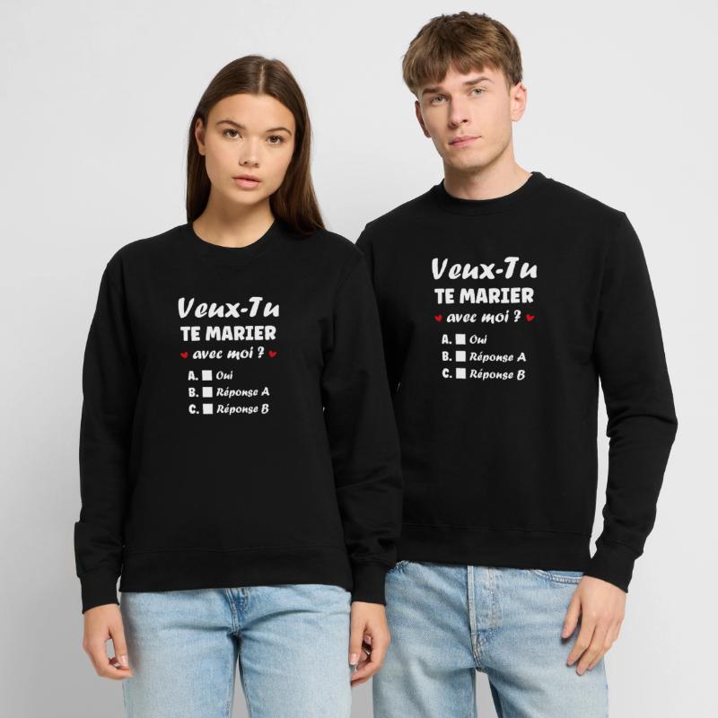 Interactive Wedding Proposal Unisex Sweatshirt