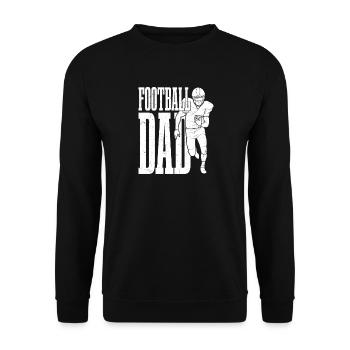 Football Dad Season Player Fan - Unisex Sweatshirt - black - Front - Alina (178cm) & Michal (187cm)