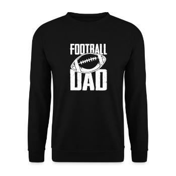 Football Dad Player Fan Season - Unisex Sweatshirt - black - Front - Alina (178cm) & Michal (187cm)