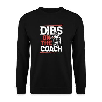 Dibs Ont The Coach Season Football Player Fan - Unisex Sweatshirt - black - Front - Alina (178cm) & Michal (187cm)