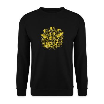 Ally Pally | The Buzz ist Real - Darts Turnier - Unisex Pullover - Schwarz - Vorne - Alina (178cm) & Michal (187cm)
