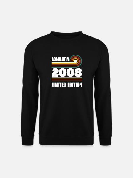 Limited Edition 2008 18th Birthday Gift - Unisex Sweatshirt - black