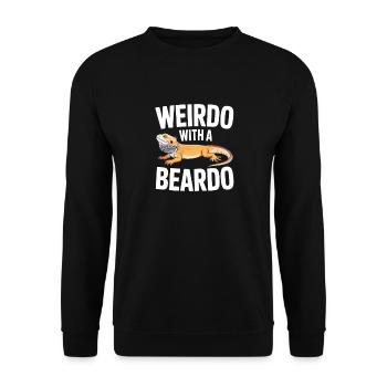 Lézard Barbu Lézard Légard Légand Légare Tee - Sweat-shirt Unisexe - noir - Devant - Alina (178cm) & Michal (187cm)