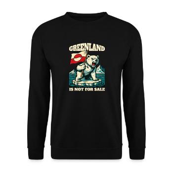 Le Groenland n’est pas à vendre - Sweat-shirt Unisexe - noir - Devant - Alina (178cm) & Michal (187cm)