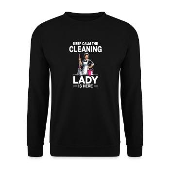 Femme de ménage Humour professionnel de la maison - Sweat-shirt Unisexe - noir - Devant - Alina (178cm) & Michal (187cm)