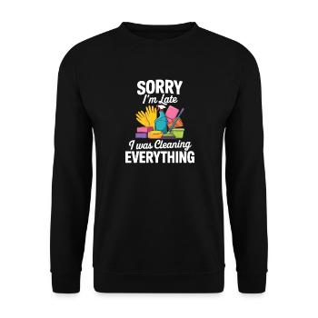 Femme de ménage Drôle - Sweat-shirt Unisexe - noir - Devant - Alina (178cm) & Michal (187cm)