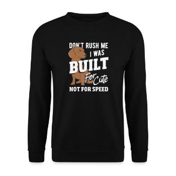 Wait for me, I've got little legs - Unisex Sweatshirt - black - Front - Alina (178cm) & Michal (187cm)