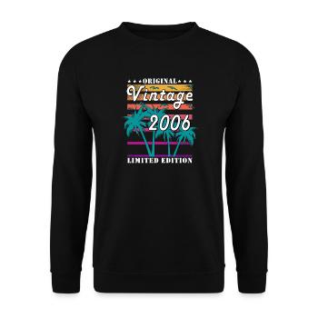 2006 Vintage 20th Birthday Retro Gift - Unisex Sweatshirt - black - Front - Alina (178cm) & Michal (187cm)