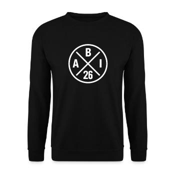 ABI 26 - Abitur - Gift - Contrast Design - Unisex Sweatshirt - black - Front - Alina (178cm) & Michal (187cm)