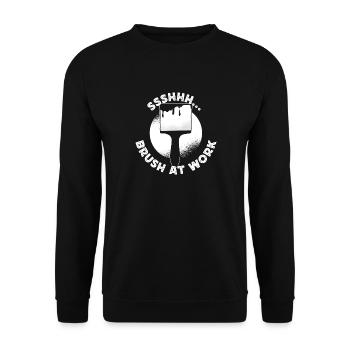 Pinceau drôle de peintre au travail Dessin Cadeau - Sweat-shirt Unisexe - noir - Devant - Alina (178cm) & Michal (187cm)