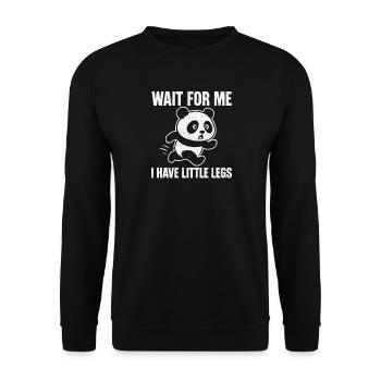 Panda Spruch Humor Meme Lustig Witzig Geschenkidee - Unisex Pullover - Schwarz - Vorne - Alina (178cm) & Michal (187cm)