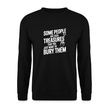 Some People are such Treasures - Unisex Sweatshirt - black - Front - Alina (178cm) & Michal (187cm)