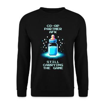 Co-Op-Partner AFK | Papa trägt trotzdem - Unisex Pullover - Schwarz - Vorne - Alina (178cm) & Michal (187cm)