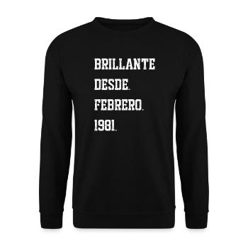 Anniversaire, février 1981 - Sweat-shirt Unisexe - noir - Devant - Alina (178cm) & Michal (187cm)