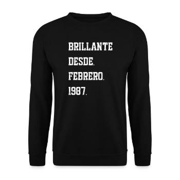 Date de naissance : février 1987 - Sweat-shirt Unisexe - noir - Devant - Alina (178cm) & Michal (187cm)