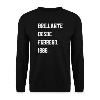 Anniversaires : février 1986 - Sweat-shirt Unisexe - noir - Devant - Alina (178cm) & Michal (187cm)