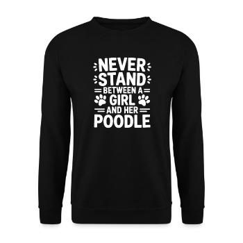 Paroles de caniche Caniche Cadeau drôle de caniche - Sweat-shirt Unisexe - noir - Devant - Alina (178cm) & Michal (187cm)