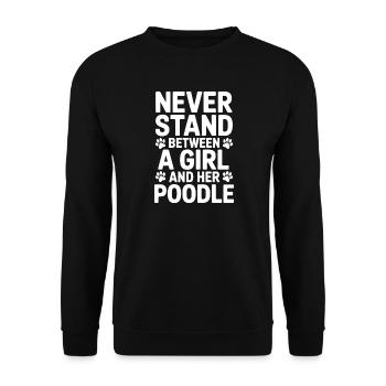 Paroles de caniche Caniche Cadeau drôle de caniche - Sweat-shirt Unisexe - noir - Devant - Alina (178cm) & Michal (187cm)