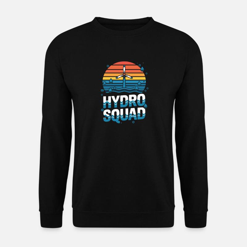 Hydro Squad Wasserkraft Team Erneuerbare Energie - Unisex Pullover - Schwarz