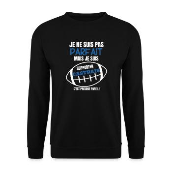 Supporter Castres Rugby Humour - Sweat-shirt Unisexe - noir - Devant - Alina (178cm) & Michal (187cm)