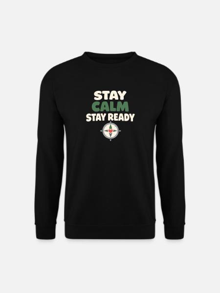 Calmness beats panic, lifestyle, - Unisex Sweatshirt - black