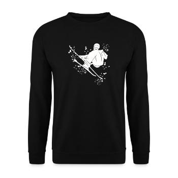 Ski alpin Sports d’hiver Ski nordique - Sweat-shirt Unisexe - noir - Devant - Alina (178cm) & Michal (187cm)