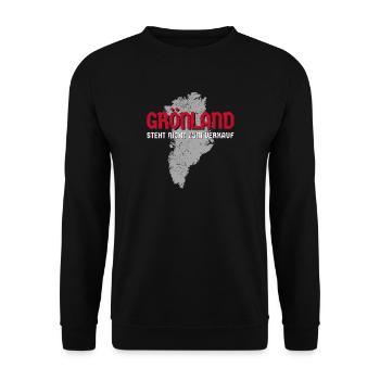 Greenland Not for Sale - Unisex Sweatshirt - black - Front - Alina (178cm) & Michal (187cm)