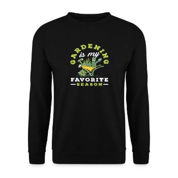 Saison préférée du jardinage Jardinier drôle - Sweat-shirt Unisexe - noir - Devant - Alina (178cm) & Michal (187cm)