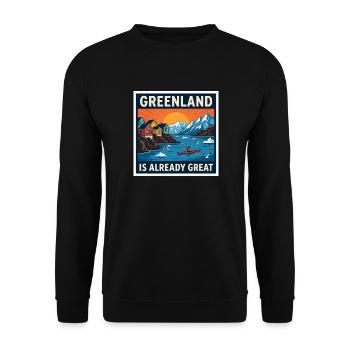 Le Groenland est déjà un paysage exceptionnel pour le kayak - Sweat-shirt Unisexe - noir - Devant - Alina (178cm) & Michal (187cm)