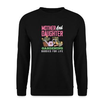 Mutter-tochter-pflanzenliebhaberin Gartenarbeit - Unisex Pullover - Schwarz - Vorne - Alina (178cm) & Michal (187cm)