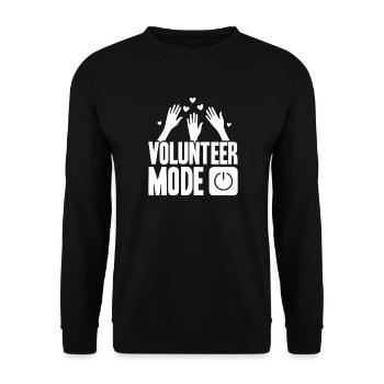 Social Worker Quote Mode On Social - Unisex Sweatshirt - black - Front - Alina (178cm) & Michal (187cm)