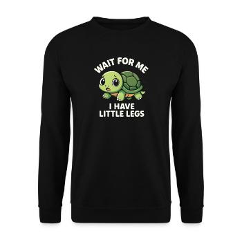 Turtle Saying Humor Meme Funny Gift Idea - Unisex Sweatshirt - black - Front - Alina (178cm) & Michal (187cm)