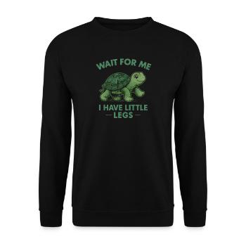 Turtle Saying Humor Meme Funny Gift Idea - Unisex Sweatshirt - black - Front - Alina (178cm) & Michal (187cm)